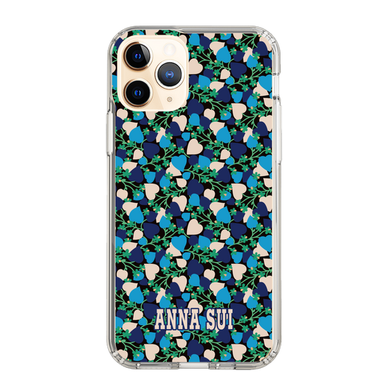 スリムプロテクションケース［ ANNA SUI - HEARTS VINE - BLUE ］