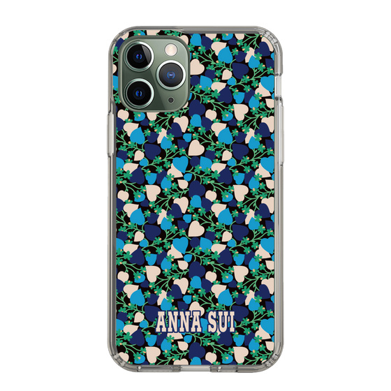 スリムプロテクションケース［ ANNA SUI - HEARTS VINE - BLUE ］