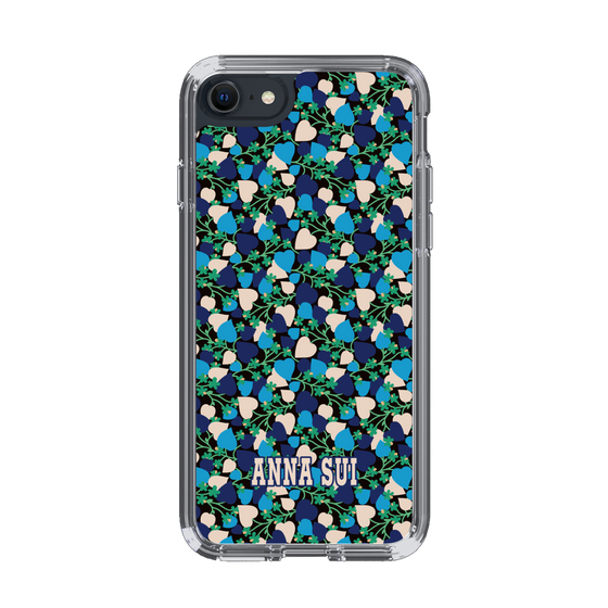スリムプロテクションケース［ ANNA SUI - HEARTS VINE - BLUE ］
