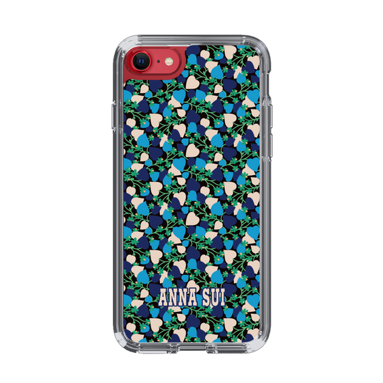 スリムプロテクションケース［ ANNA SUI - HEARTS VINE - BLUE ］