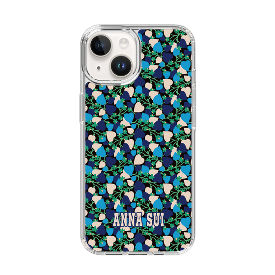 スリムプロテクションケース［ ANNA SUI - HEARTS VINE - BLUE ］