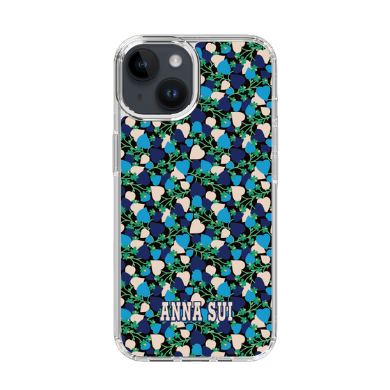 スリムプロテクションケース［ ANNA SUI - HEARTS VINE - BLUE ］