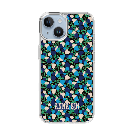 スリムプロテクションケース［ ANNA SUI - HEARTS VINE - BLUE ］