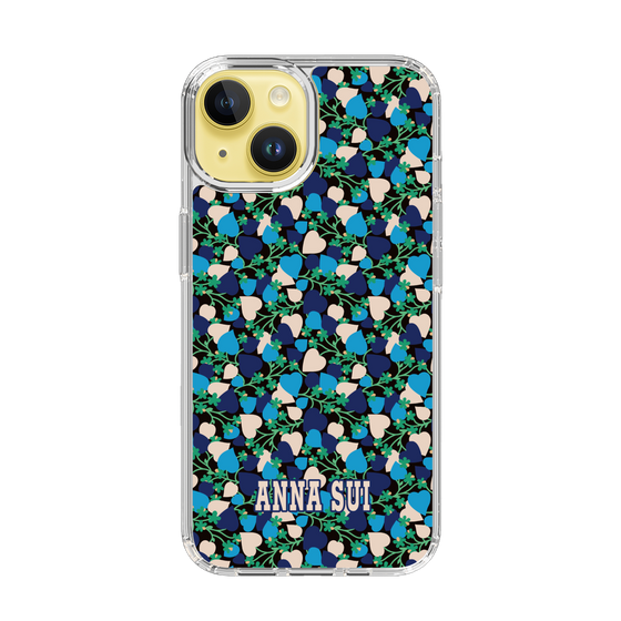 スリムプロテクションケース［ ANNA SUI - HEARTS VINE - BLUE ］