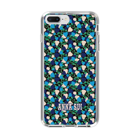 スリムプロテクションケース［ ANNA SUI - HEARTS VINE - BLUE ］