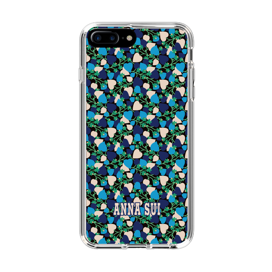 スリムプロテクションケース［ ANNA SUI - HEARTS VINE - BLUE ］