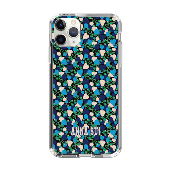 スリムプロテクションケース［ ANNA SUI - HEARTS VINE - BLUE ］