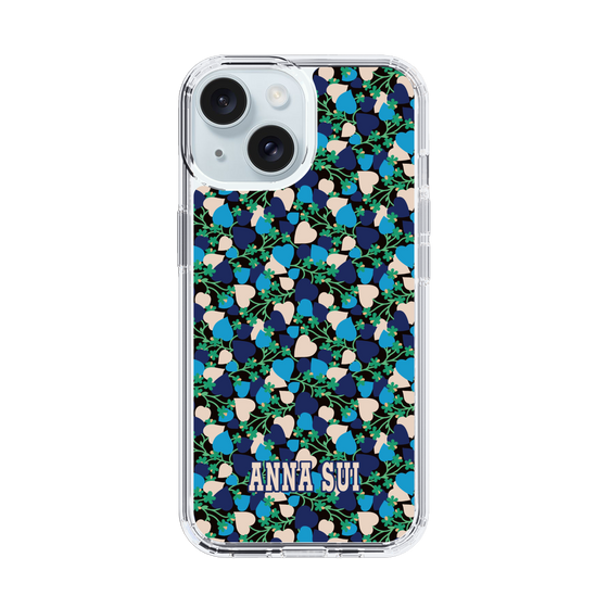 スリムプロテクションケース［ ANNA SUI - HEARTS VINE - BLUE ］