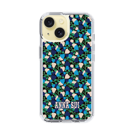 スリムプロテクションケース［ ANNA SUI - HEARTS VINE - BLUE ］