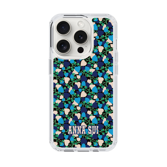 スリムプロテクションケース［ ANNA SUI - HEARTS VINE - BLUE ］