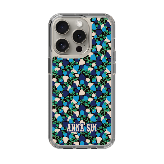 スリムプロテクションケース［ ANNA SUI - HEARTS VINE - BLUE ］