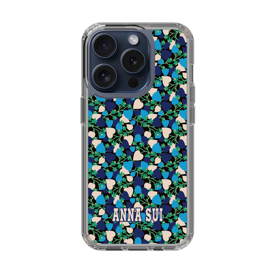 スリムプロテクションケース［ ANNA SUI - HEARTS VINE - BLUE ］