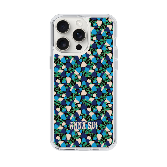 スリムプロテクションケース［ ANNA SUI - HEARTS VINE - BLUE ］