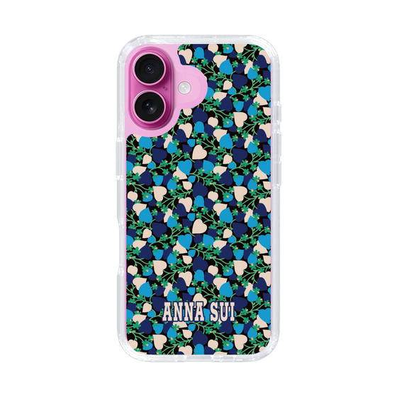 スリムプロテクションケース［ ANNA SUI - HEARTS VINE - BLUE ］