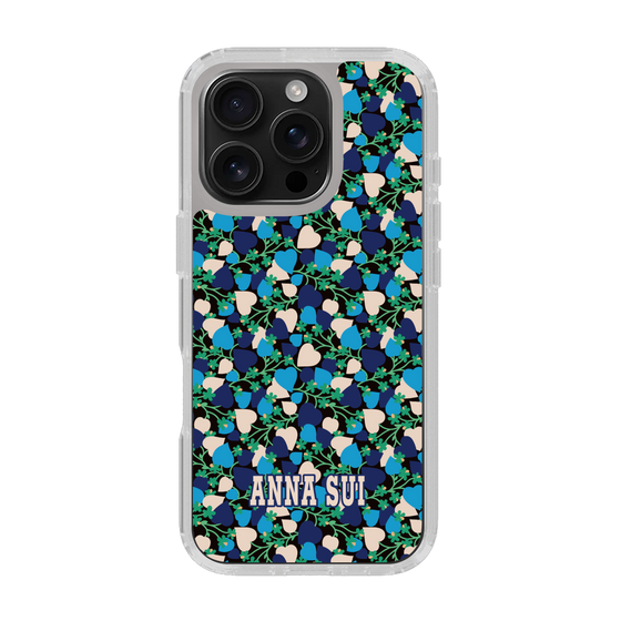 スリムプロテクションケース［ ANNA SUI - HEARTS VINE - BLUE ］