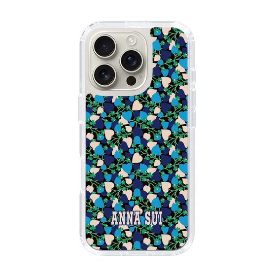 スリムプロテクションケース［ ANNA SUI - HEARTS VINE - BLUE ］