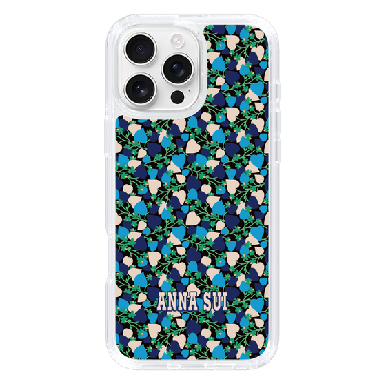 スリムプロテクションケース［ ANNA SUI - HEARTS VINE - BLUE ］