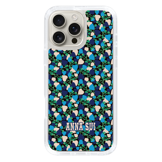 スリムプロテクションケース［ ANNA SUI - HEARTS VINE - BLUE ］