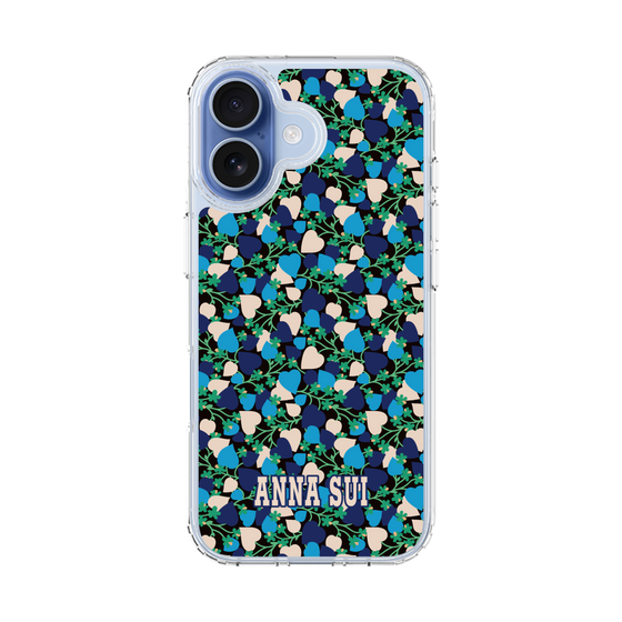 スリムプロテクションケース［ ANNA SUI - HEARTS VINE - BLUE ］