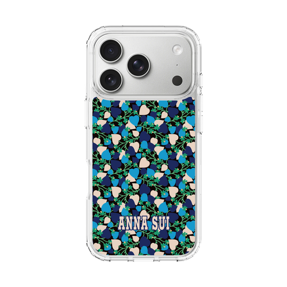 スリムプロテクションケース［ ANNA SUI - HEARTS VINE - BLUE ］