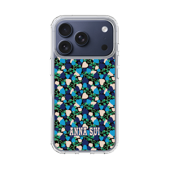 スリムプロテクションケース［ ANNA SUI - HEARTS VINE - BLUE ］