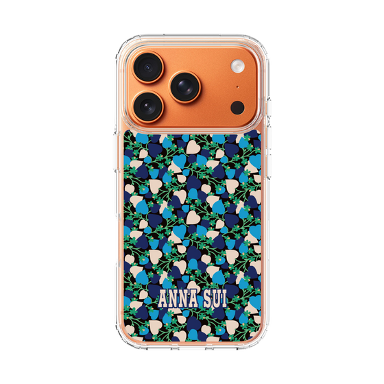 スリムプロテクションケース［ ANNA SUI - HEARTS VINE - BLUE ］