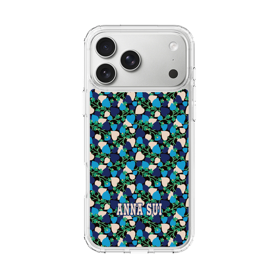 スリムプロテクションケース［ ANNA SUI - HEARTS VINE - BLUE ］
