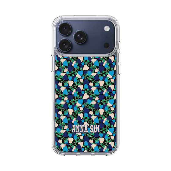 スリムプロテクションケース［ ANNA SUI - HEARTS VINE - BLUE ］