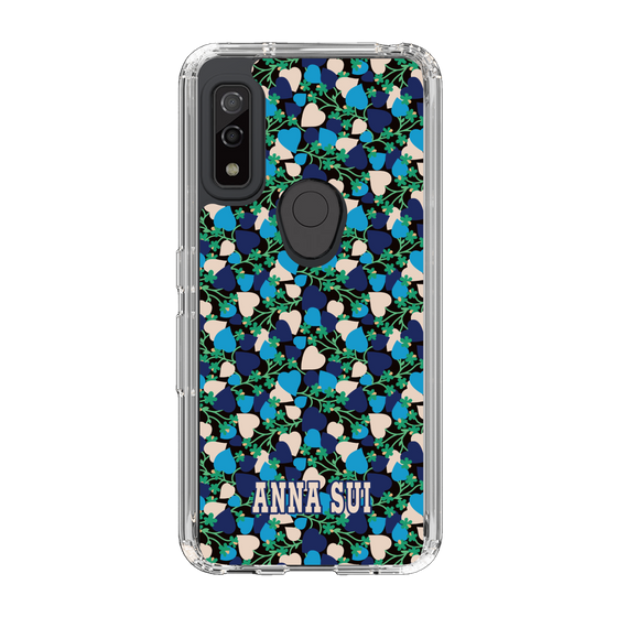 スリムプロテクションケース［ ANNA SUI - HEARTS VINE - BLUE ］