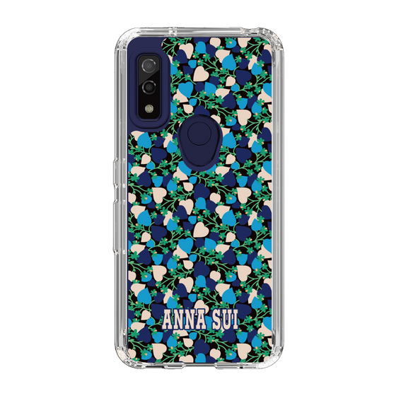 スリムプロテクションケース［ ANNA SUI - HEARTS VINE - BLUE ］