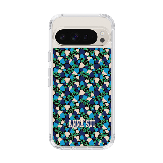 スリムプロテクションケース［ ANNA SUI - HEARTS VINE - BLUE ］