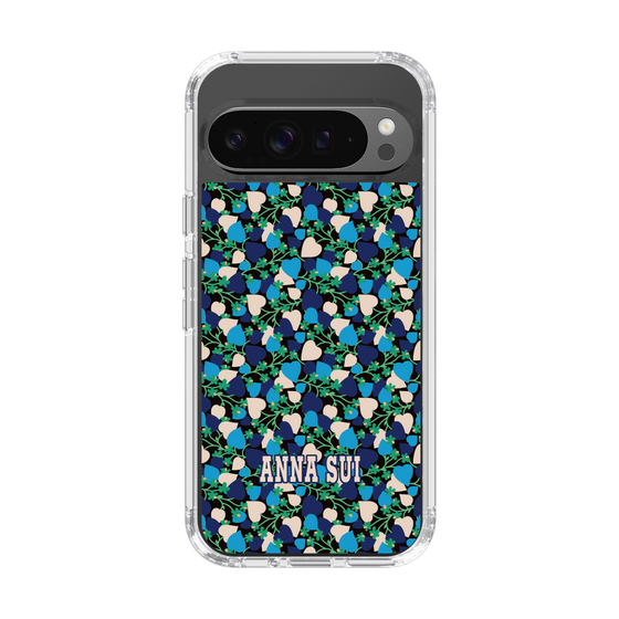 スリムプロテクションケース［ ANNA SUI - HEARTS VINE - BLUE ］