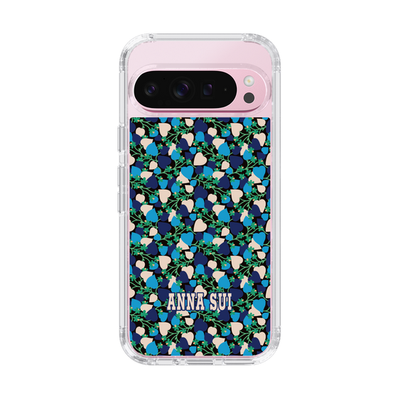スリムプロテクションケース［ ANNA SUI - HEARTS VINE - BLUE ］