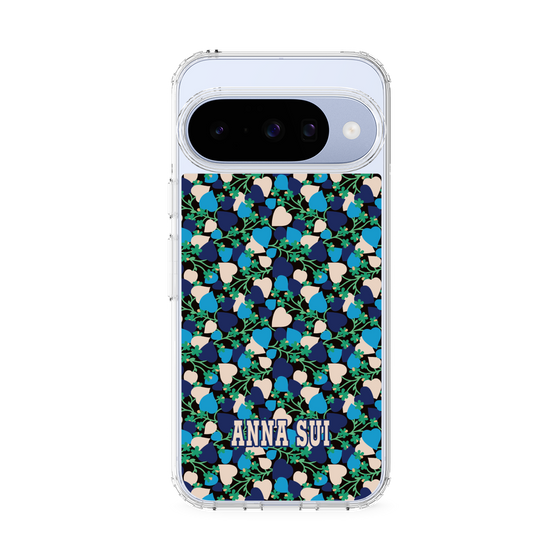 スリムプロテクションケース［ ANNA SUI - HEARTS VINE - BLUE ］