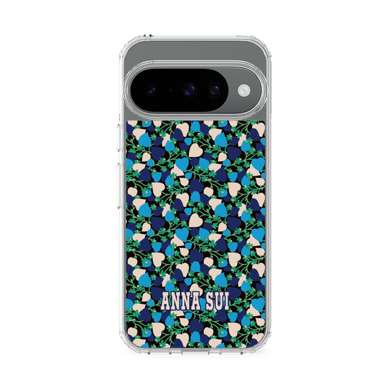 スリムプロテクションケース［ ANNA SUI - HEARTS VINE - BLUE ］