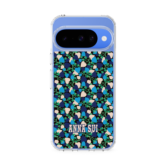 スリムプロテクションケース［ ANNA SUI - HEARTS VINE - BLUE ］