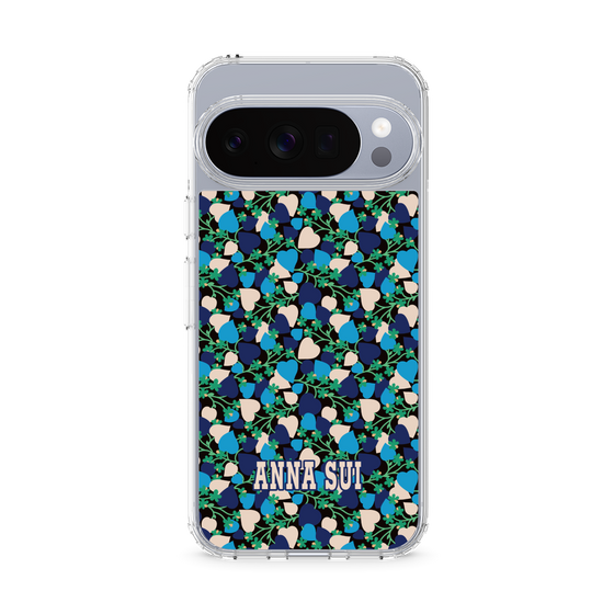 スリムプロテクションケース［ ANNA SUI - HEARTS VINE - BLUE ］