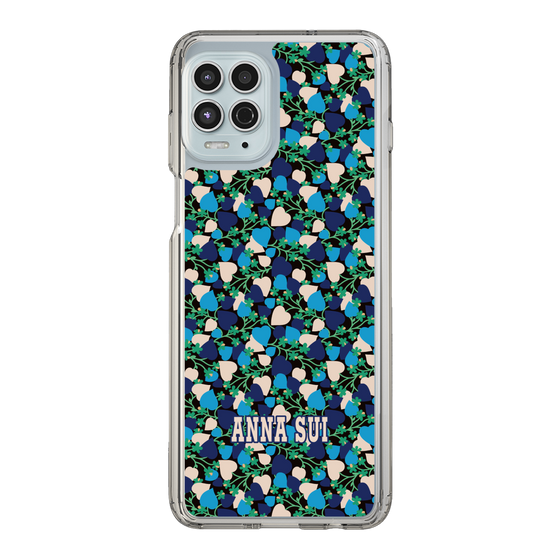 スリムプロテクションケース［ ANNA SUI - HEARTS VINE - BLUE ］