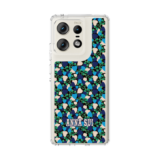 スリムプロテクションケース［ ANNA SUI - HEARTS VINE - BLUE ］