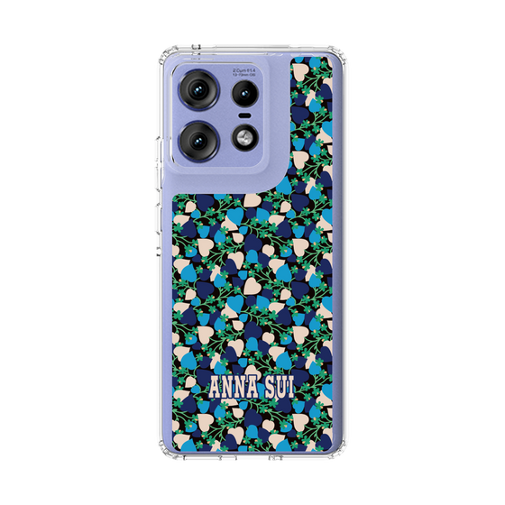 スリムプロテクションケース［ ANNA SUI - HEARTS VINE - BLUE ］