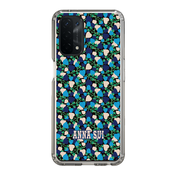 スリムプロテクションケース［ ANNA SUI - HEARTS VINE - BLUE ］