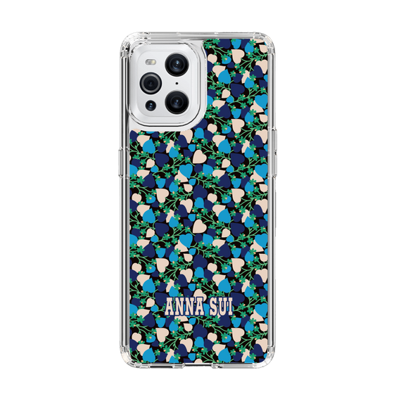 スリムプロテクションケース［ ANNA SUI - HEARTS VINE - BLUE ］