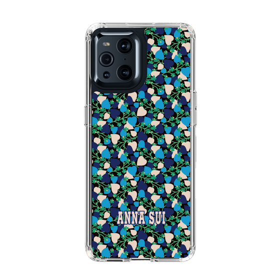 スリムプロテクションケース［ ANNA SUI - HEARTS VINE - BLUE ］