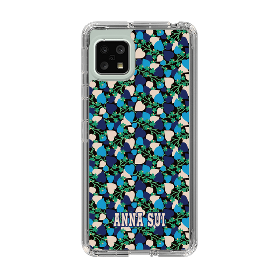 スリムプロテクションケース［ ANNA SUI - HEARTS VINE - BLUE ］