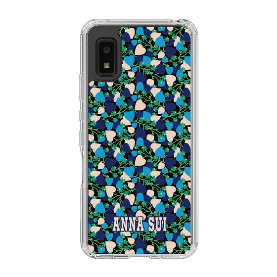 スリムプロテクションケース［ ANNA SUI - HEARTS VINE - BLUE ］