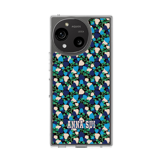 スリムプロテクションケース［ ANNA SUI - HEARTS VINE - BLUE ］