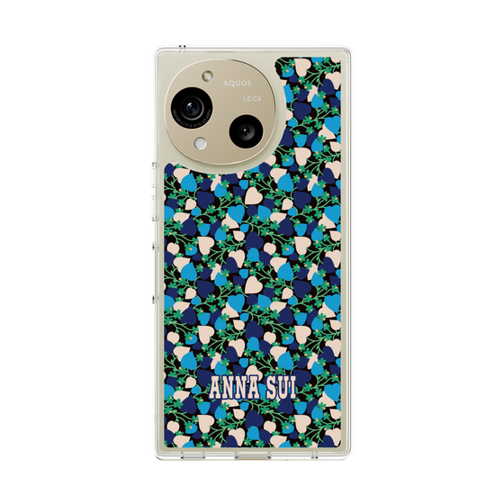 スリムプロテクションケース［ ANNA SUI - HEARTS VINE - BLUE ］