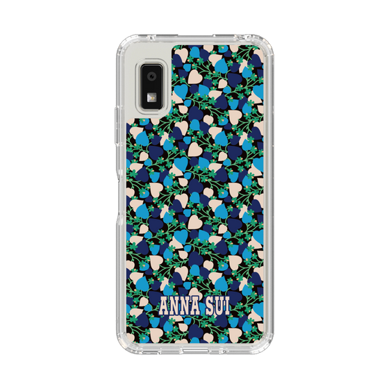 スリムプロテクションケース［ ANNA SUI - HEARTS VINE - BLUE ］
