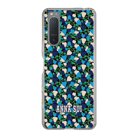 スリムプロテクションケース［ ANNA SUI - HEARTS VINE - BLUE ］
