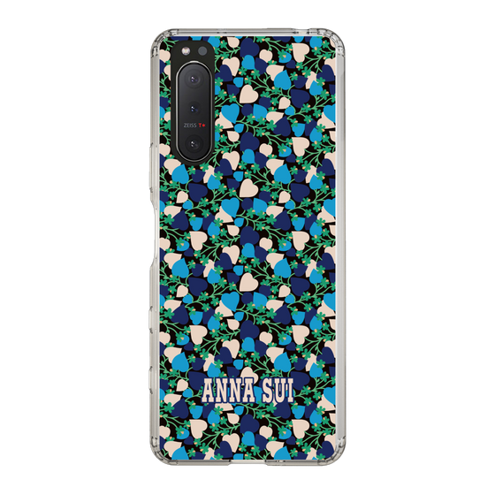 スリムプロテクションケース［ ANNA SUI - HEARTS VINE - BLUE ］